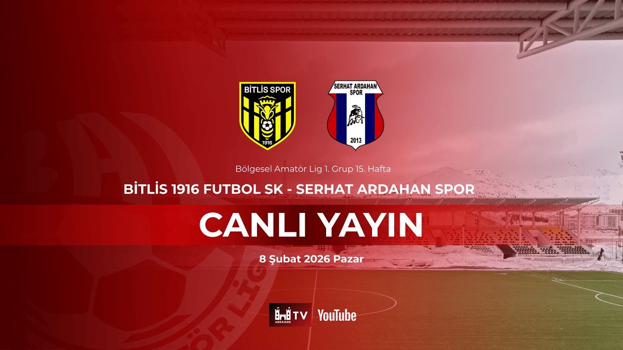 Bitlis 1916 Futbol SK - Serhat Ardahan Spor | Bölgesel Amatör Lig 1. Grup 15. Hafta | #CANLI YAYIN