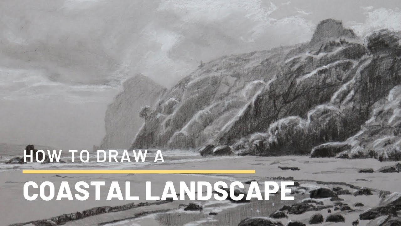 My Painting Process Part 2 - How to Draw a Coastal Landscape