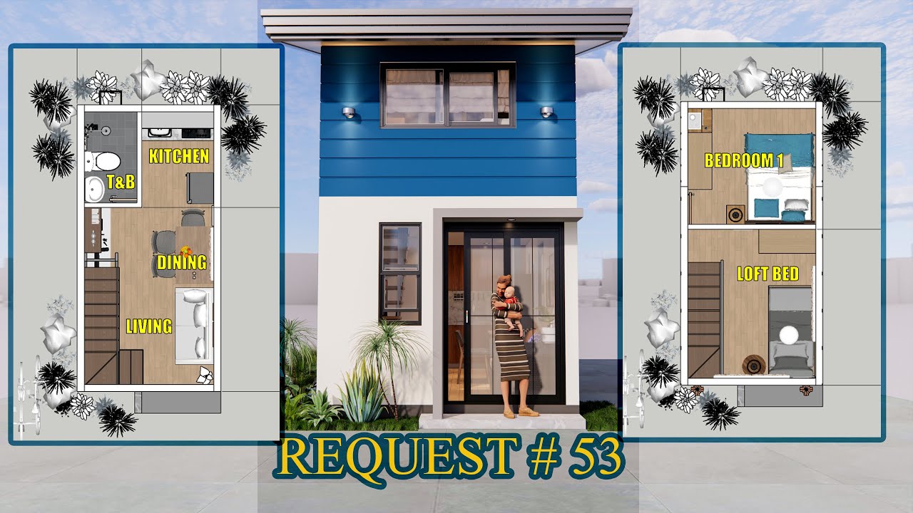 3X6 METERS TINY HOUSE DESIGN 2 BEDROOM LOFT STYLE