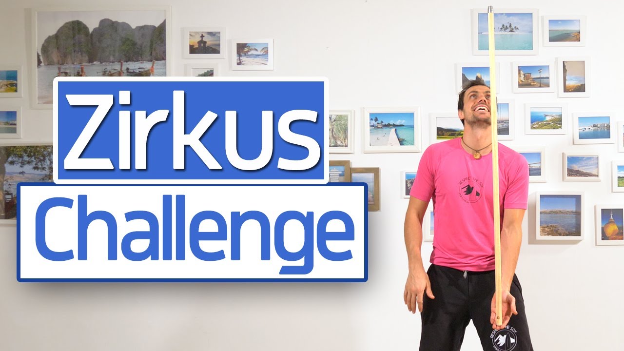 ab Primarstufe | ZIRKUS BALANCIERSTAB CHALLENGE | Sportunterricht zuhause Kinder | Level Beginner
