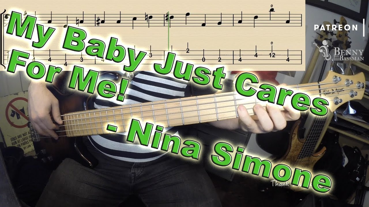 Nina Simone - My Baby Just Cares For Me [BASS COVER] - with notation and tabs