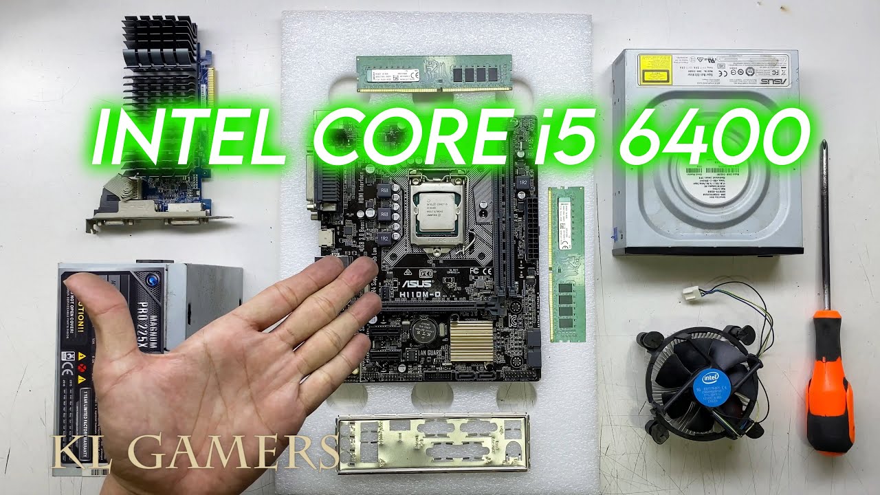 intel Core i5 6400 ASUS H110M-D ASUS GT610 Desktop PC Build