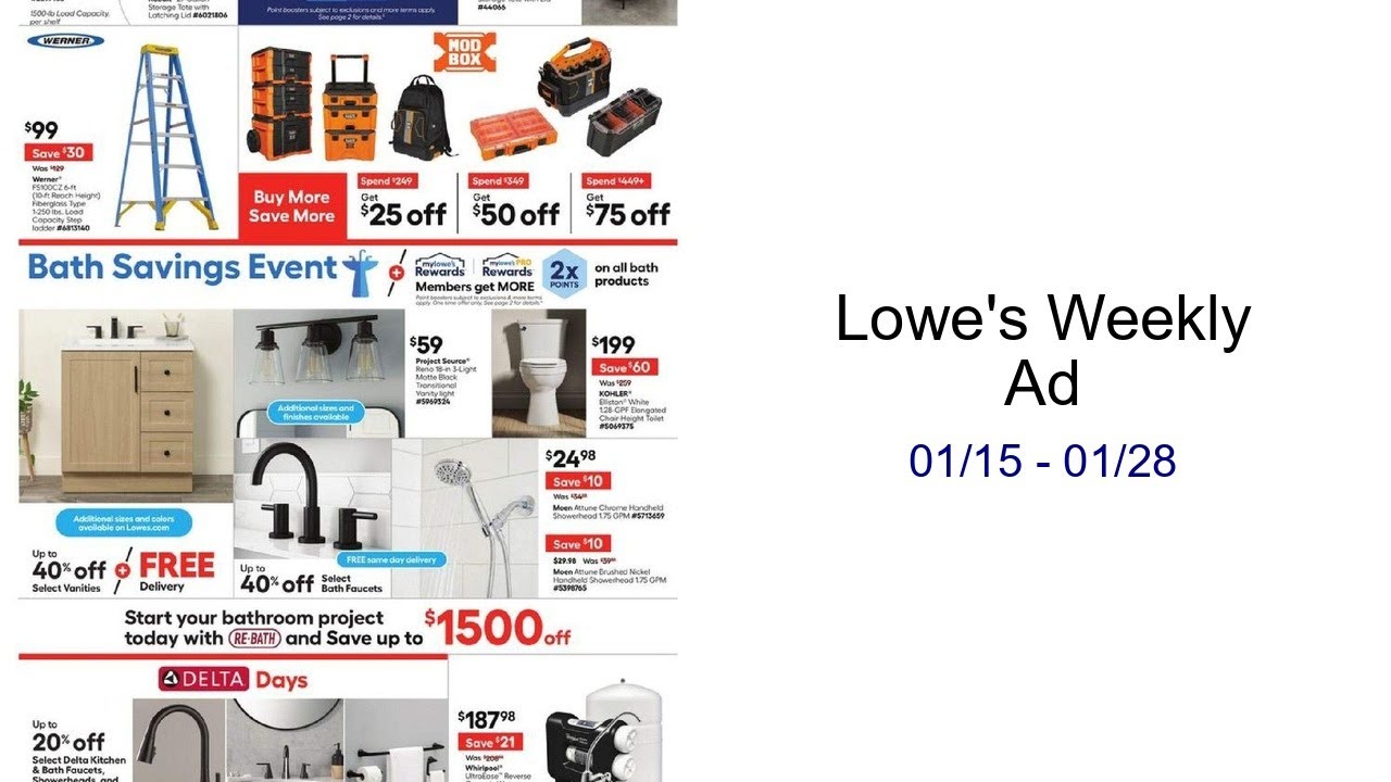 Lowe's Weekly Ad 01/15 - 01/28