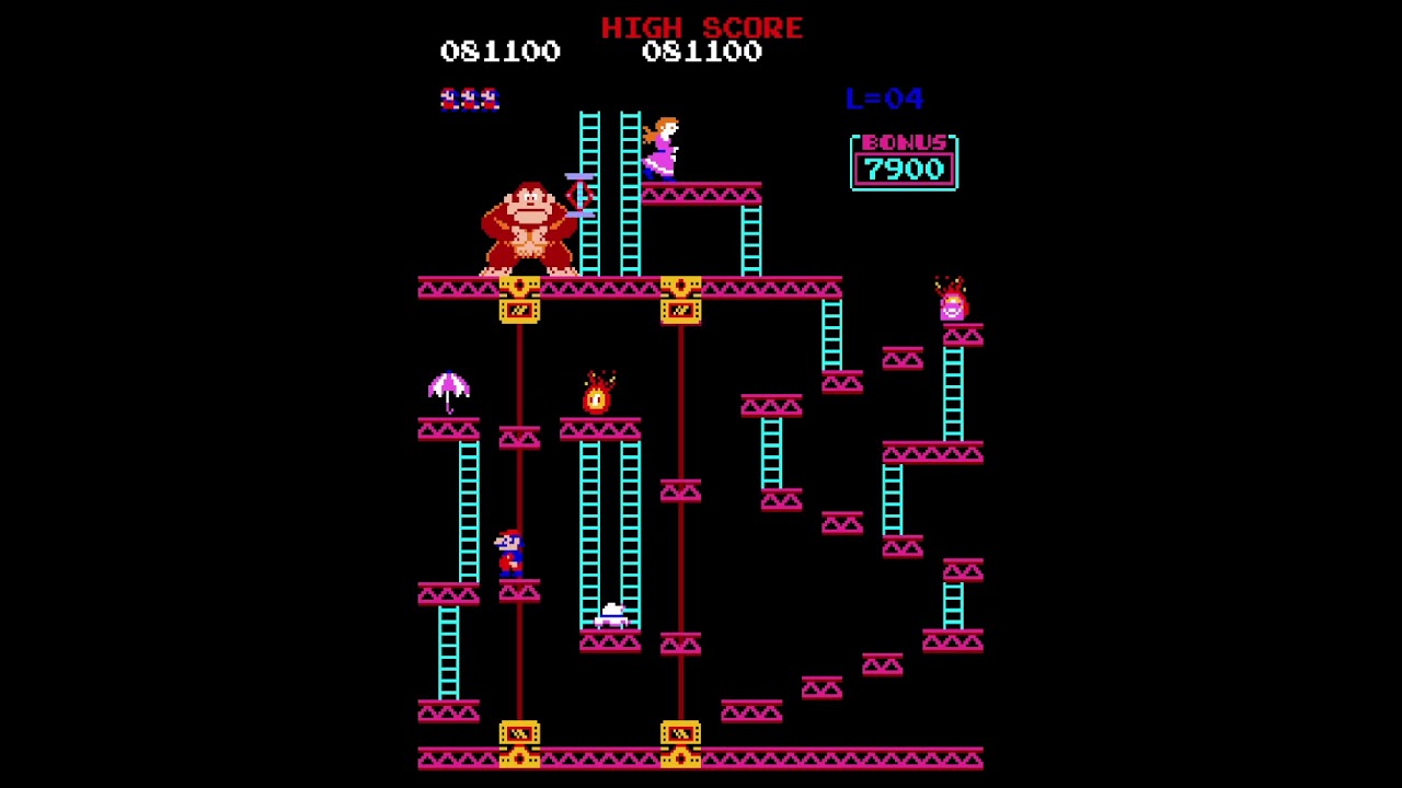Donkey Kong (1981) Arcade PB 754,300 Direct Feed Recording