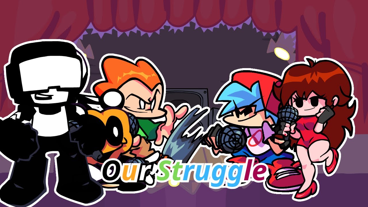 4V2?!!! (FNF Our Struggle but it's Pico, Spooky kids, Tankman VS BF & GF (+ fingerless gloves))