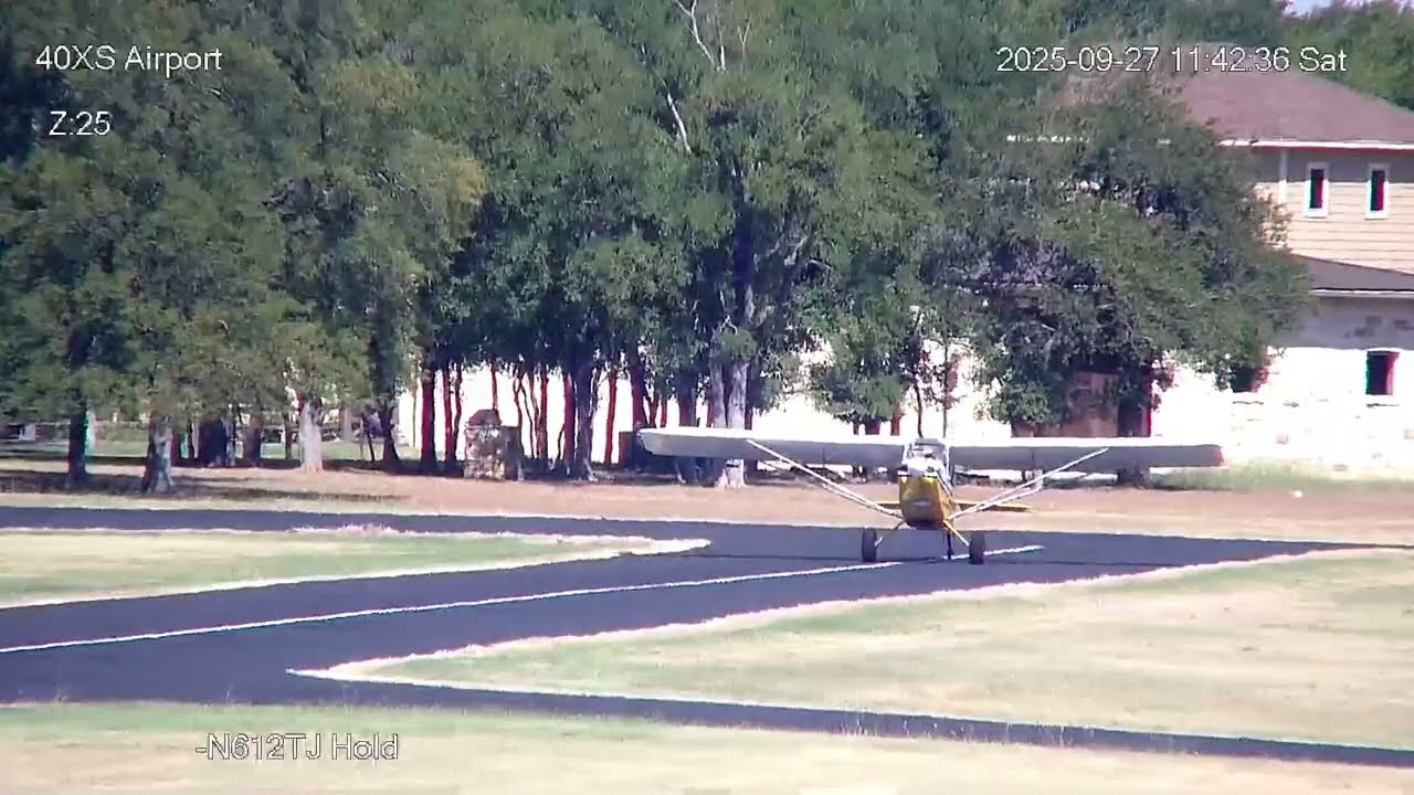 AUTO-TRACKED! Yellow RANS S-7 takeoff at Sasser Breakaway 2025-09-28