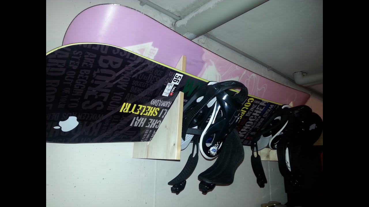 How to hang your snowboard on the wall