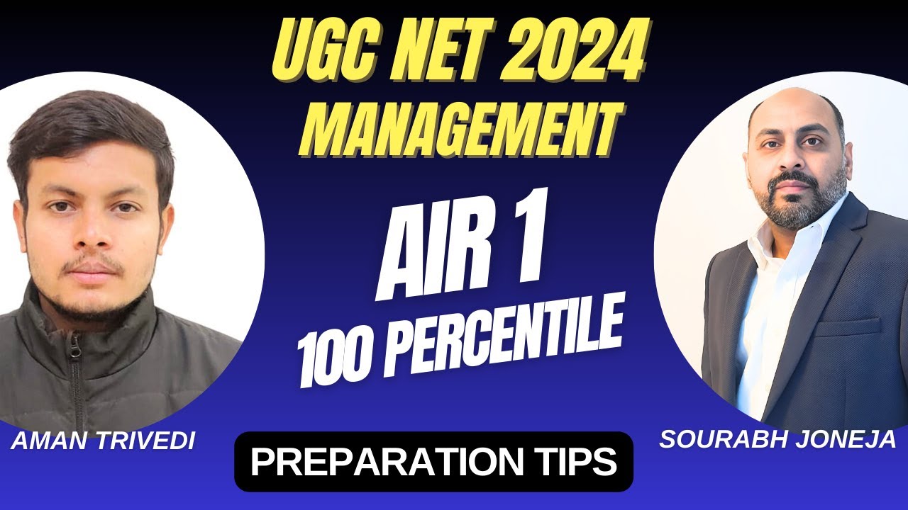 AIR 1- UGC NET Management 2024 | Aman Trivedi | NET Management Topper 2024 | Preparation Tips