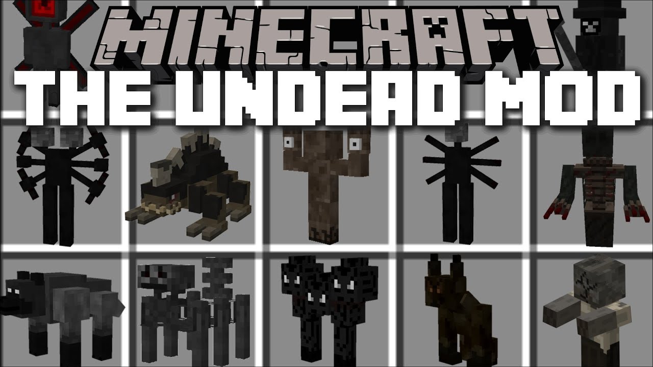 Minecraft UNDEAD MOBS MOD / FIGHT THE MUTATED CREATURES AND SURVIVE THEIR ATTACKS!! Minecraft