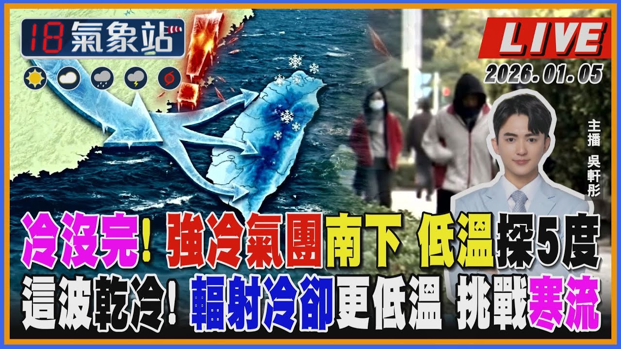 【TVBS18氣象站】冷沒完!  強冷氣團南下 低溫探5度 這波乾冷! 輻射冷卻更低溫 挑戰寒流