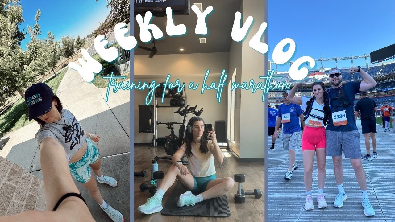 Half Marathon Training Vlog | Broncos Stadium 7k Race | Couch to Half Marathon | Week of Workouts