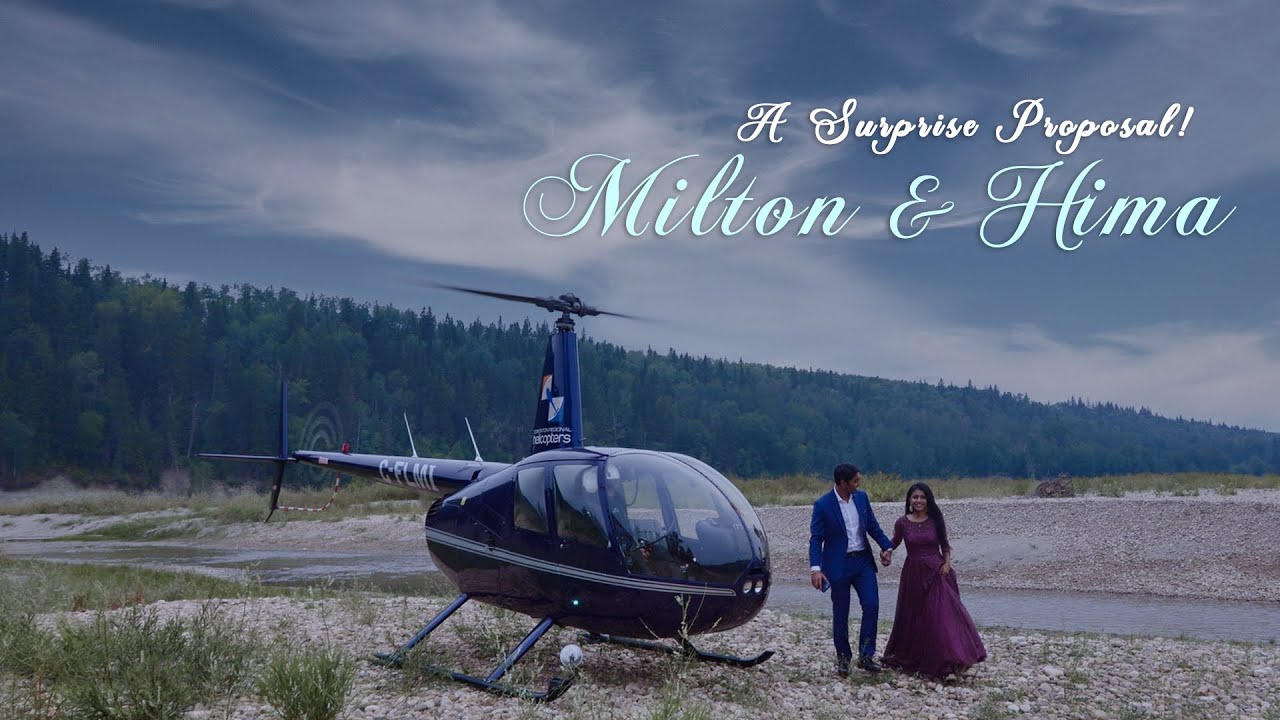 SHE SAID YES! Helicopter Proposal / A magical birthday surprise (Must Watch)