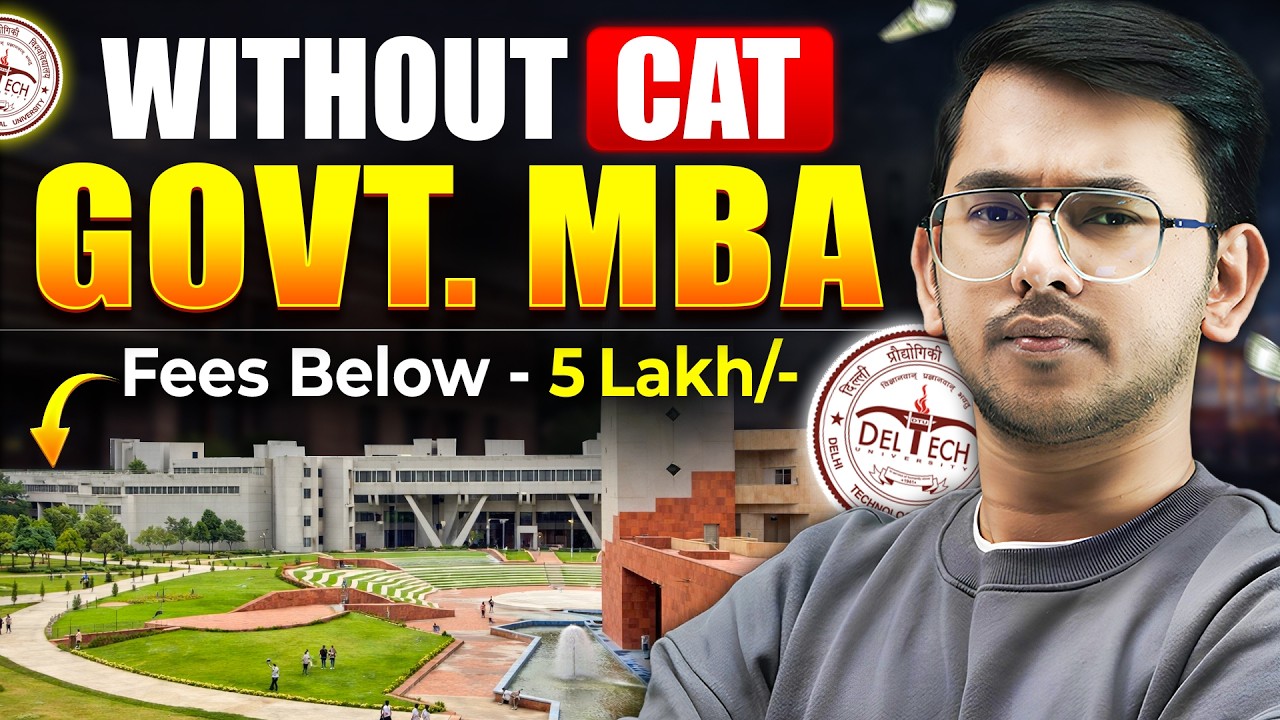 Hidden Govt MBA College Without CAT 😱 | DTU Admission, Low Fees & Placements Reality!