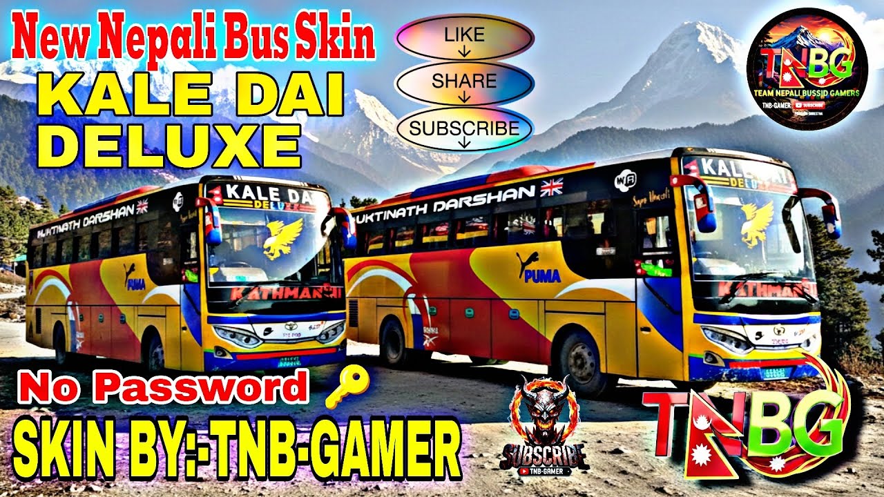 KALE DAI DELUXE New Nepali Bus Skin for bussid By TNB-GAMER @CreatorGamingStudio @rajeshkatuwal9560 