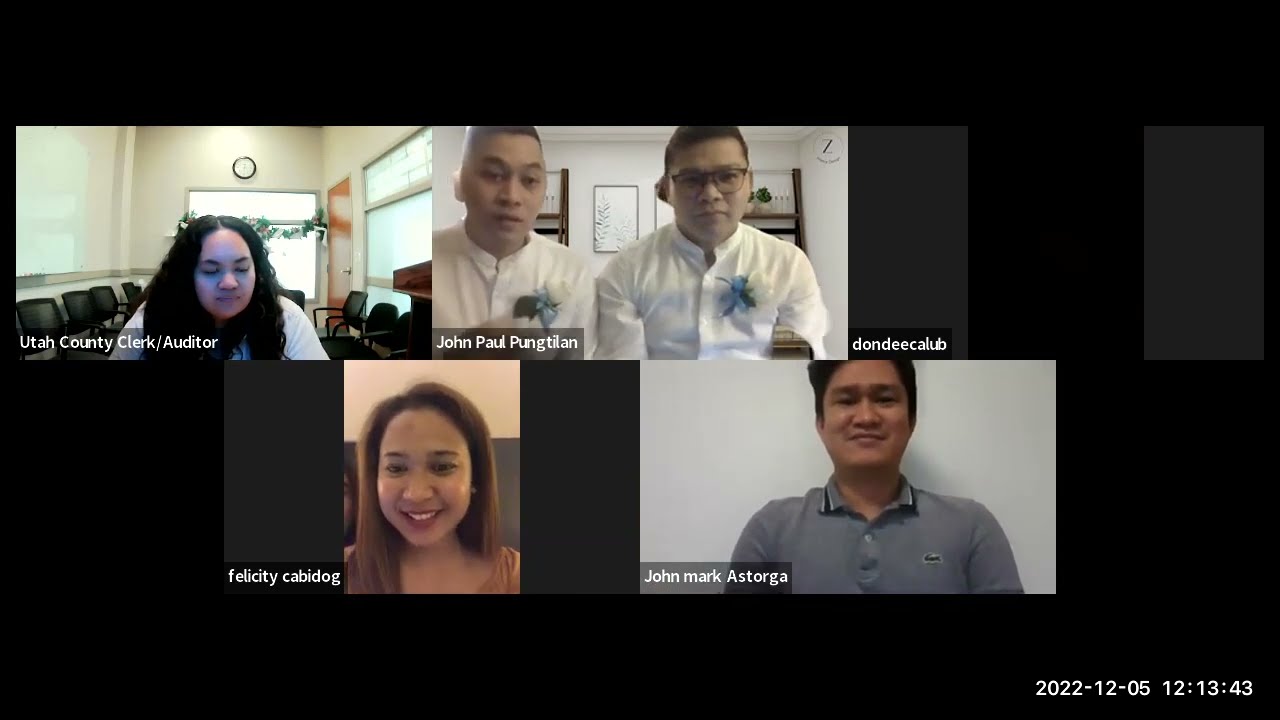 [Virtual Marriage] Online Wedding Ceremony of Paul & Melvin under US Laws
