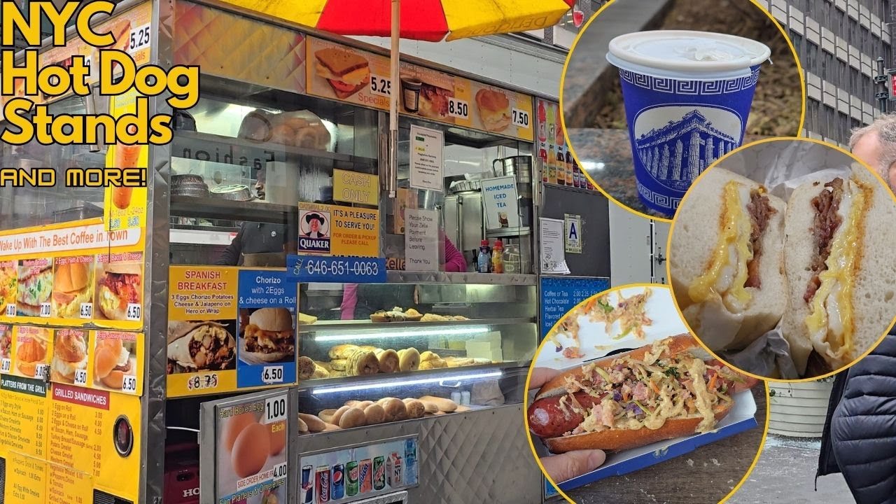 From Breakfast to Lunch in NYC! | NYC Hot Dog Stands