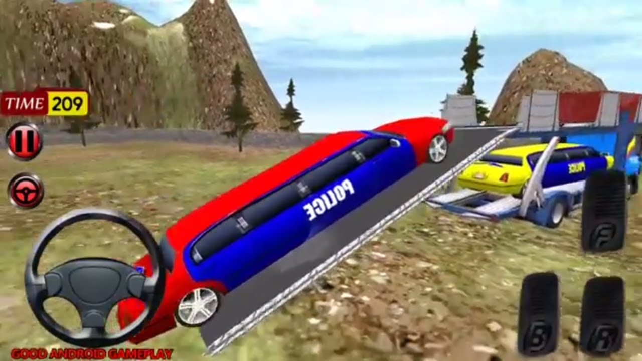 Police Car Offroad Transport Truck - Luxury Police LIMO Transport Android GamePlay FHD
