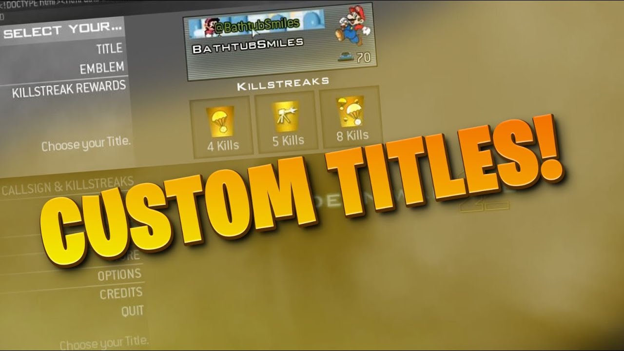 How to Change Title Text on IW4X! (Mega Easy)