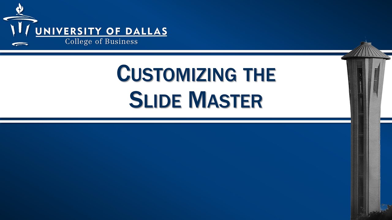 Customizing the Slide Master in PowerPoint