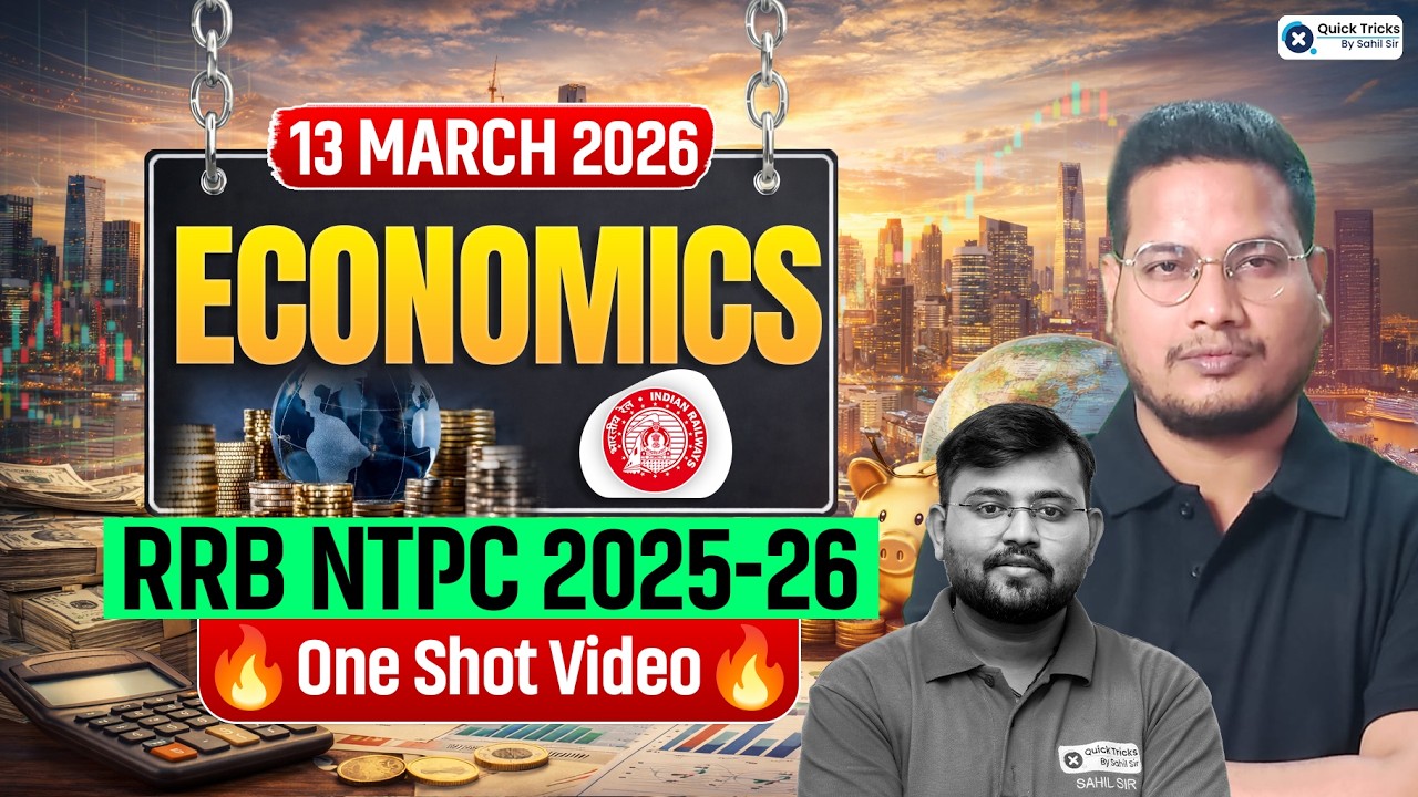 🚂RRB NTPC 2026 Economics One Shot Revision | NTPC Economics One Shot🔥| Vivek sir