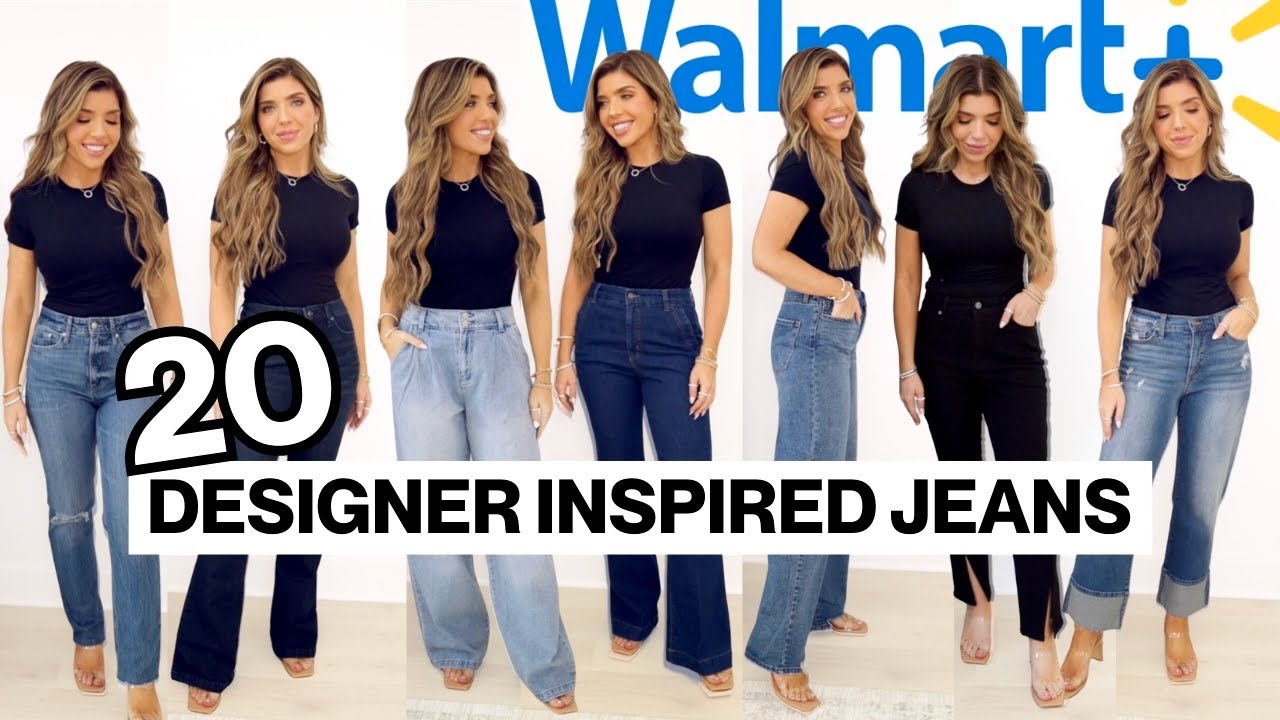 WALMART FALL HAUL🍂 20 DESIGNER INSPIRED JEANS! 👖 Walmart Jean Try On Haul & 2023 JEAN TRENDS ✨