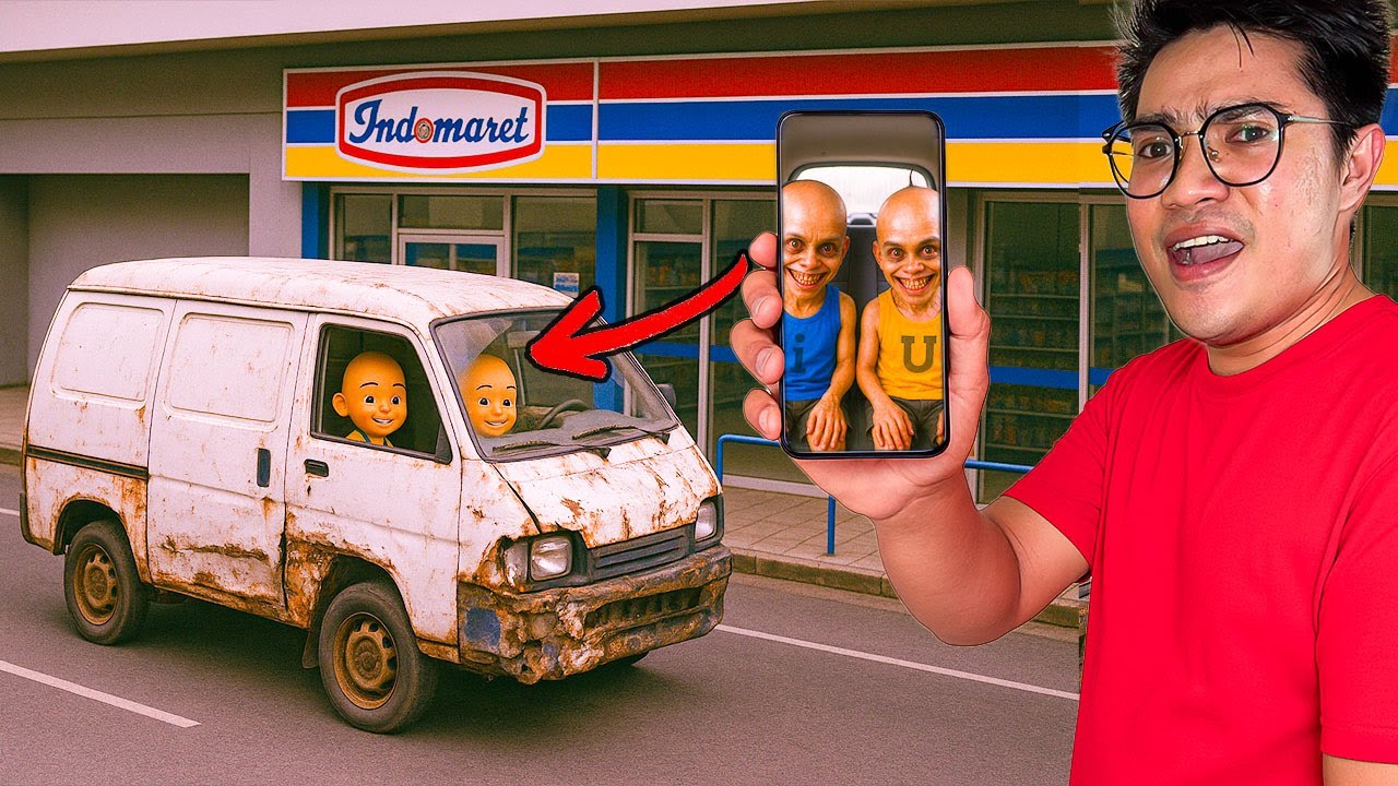 DRONE MEREKAM MOBIL VAN BERHANTU UPIN IPIN TAHUN 2025 !!!