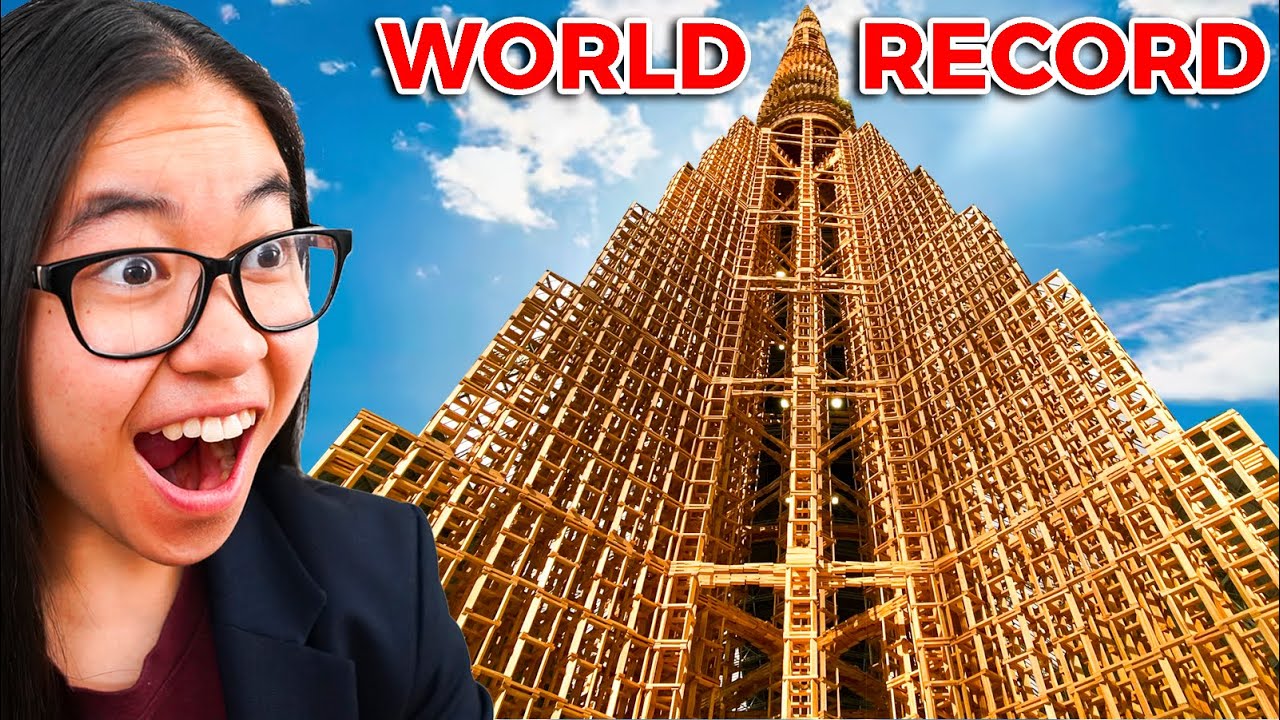 *Collapsing* the World's Tallest Kapla Tower! (Behind the Scenes)