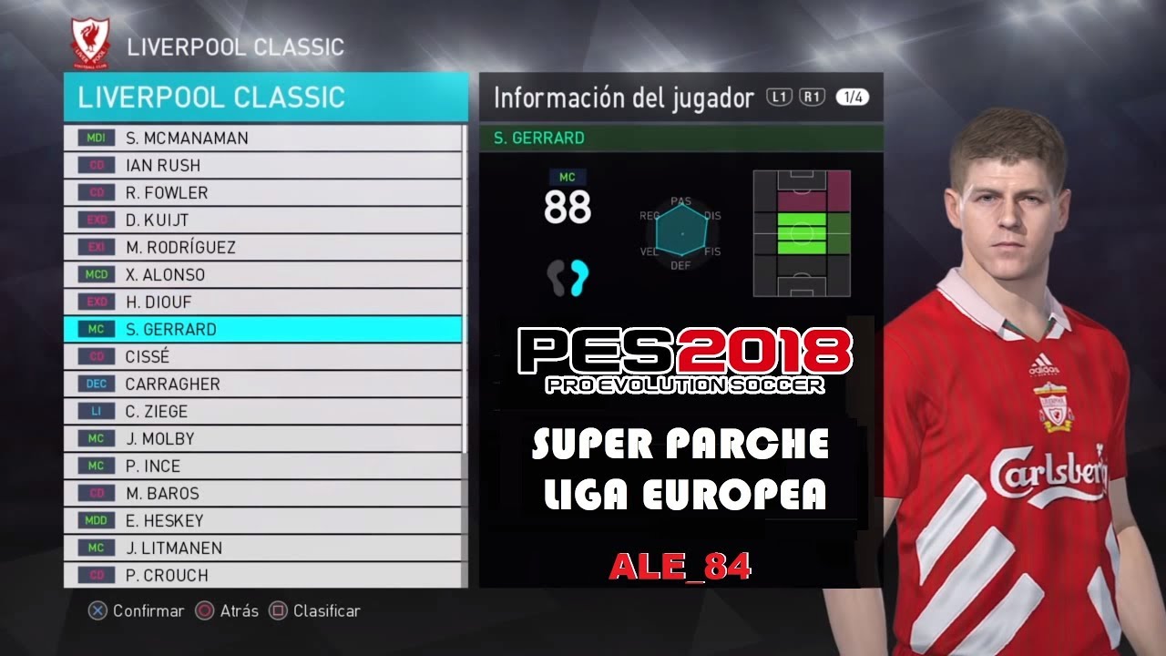 SUPER PARCHE LIGA EUROPEA PES 2018 PS4/PC ALE_84