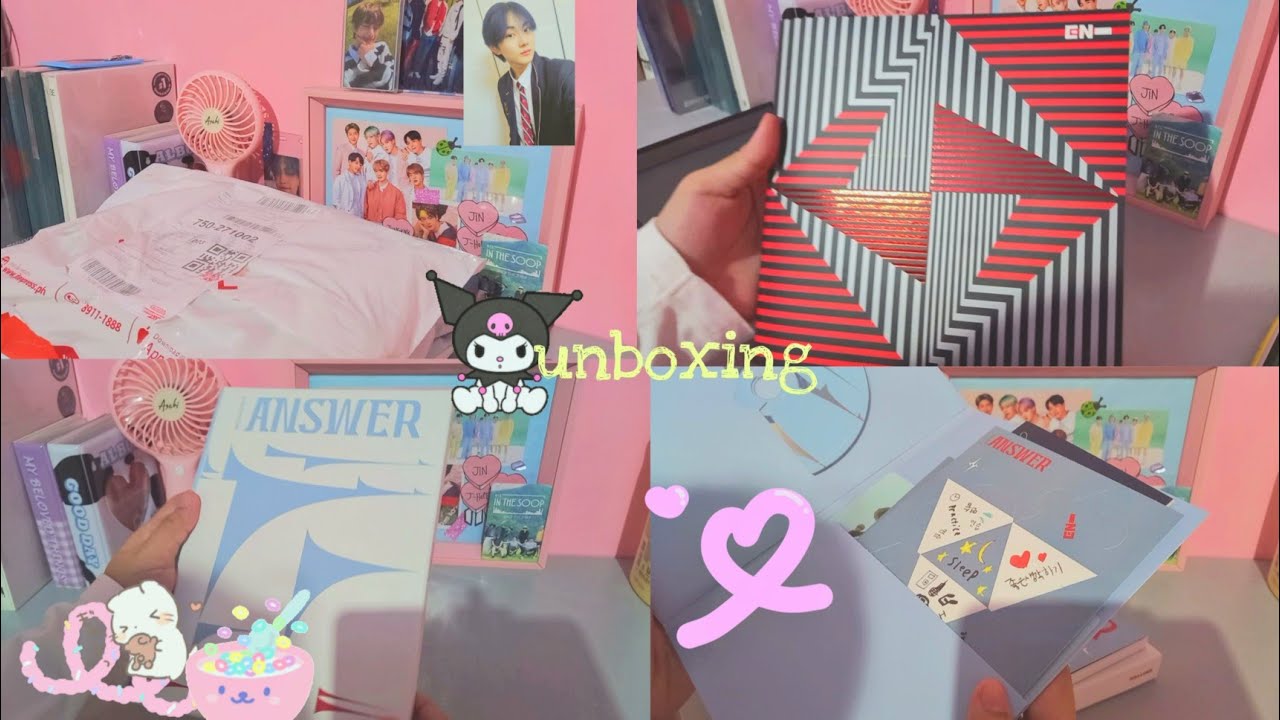 🌻engene vlog ー01 | unpacking enhypen unsealed albums