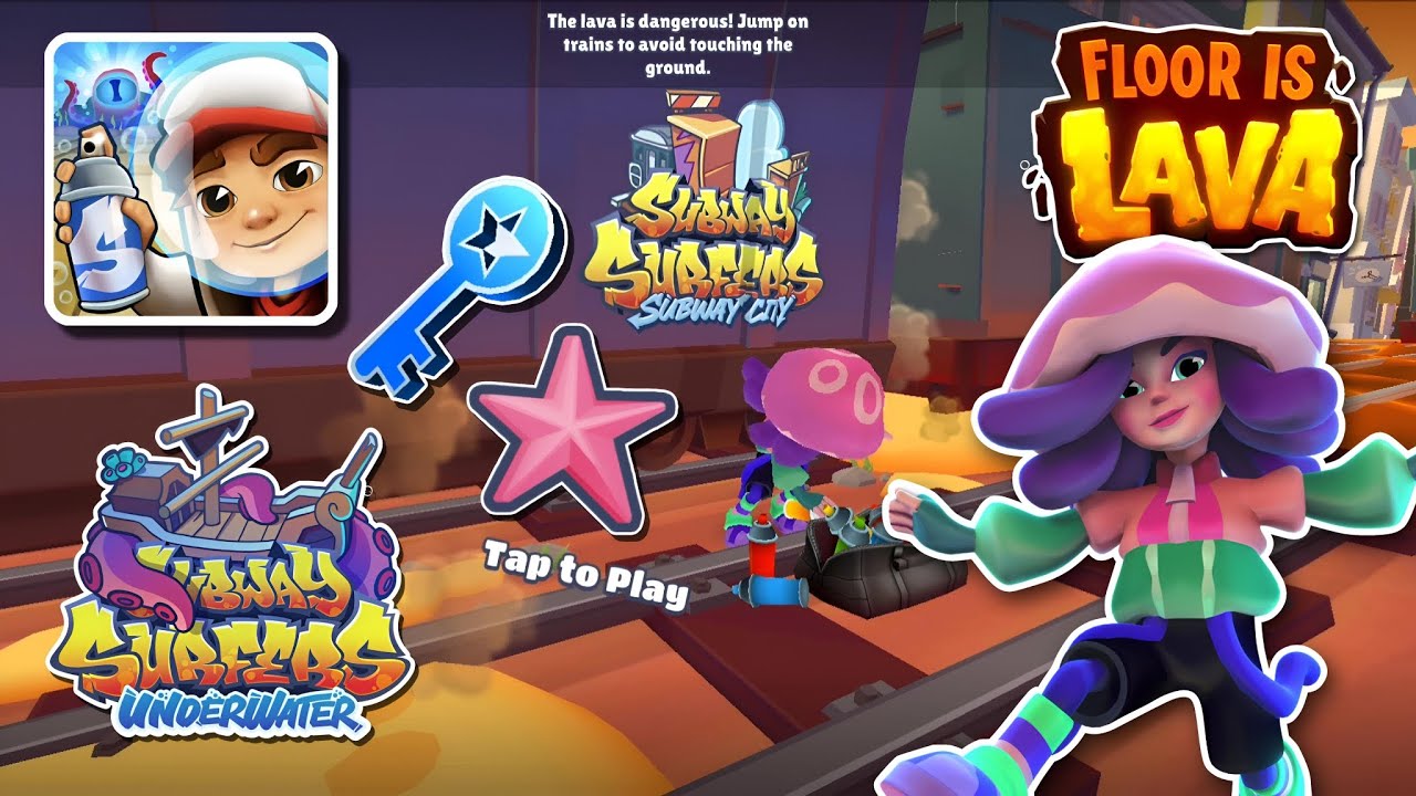 Floor Is Lava - 4 Stages Complete with Electra On The Update Subway Surfers Underwater 2024