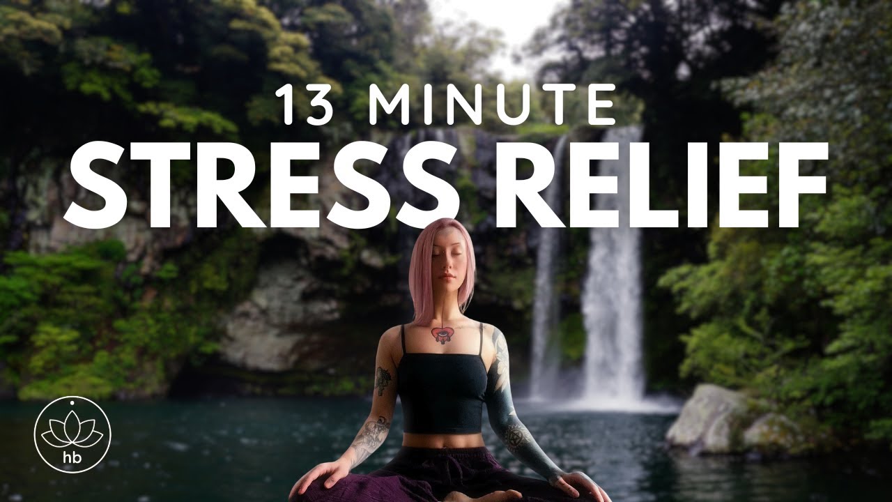 13 Minute Deep Stress Relief Meditation with Thunderstorm Sounds | Sleep, Relaxation, Anxiety Relief