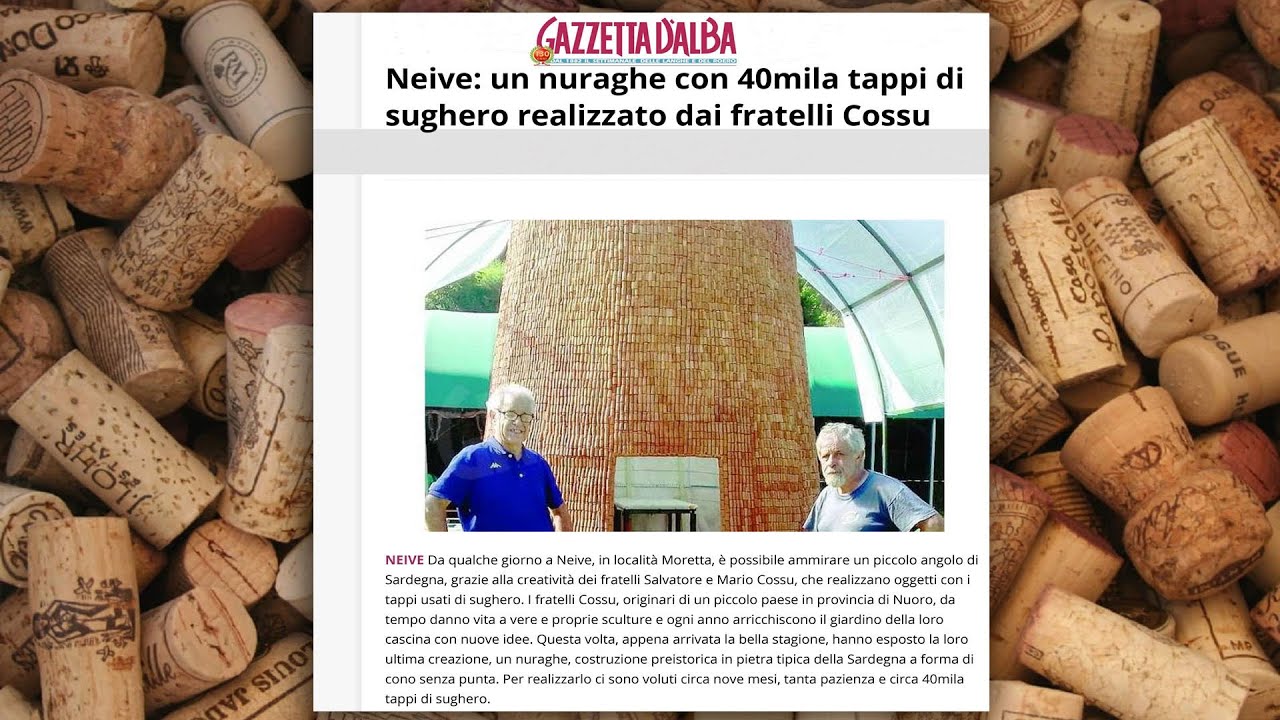 Salvatore e Mario Cossu, creatività con i tappi di sughero