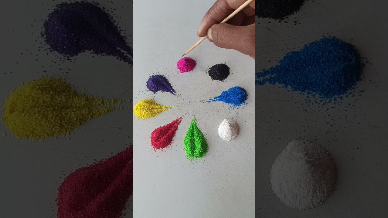 simple Rangoli, satisfying rangoli, Easy rangsatisfying #asmroli, Tricks and tips,ASMR#rangoli