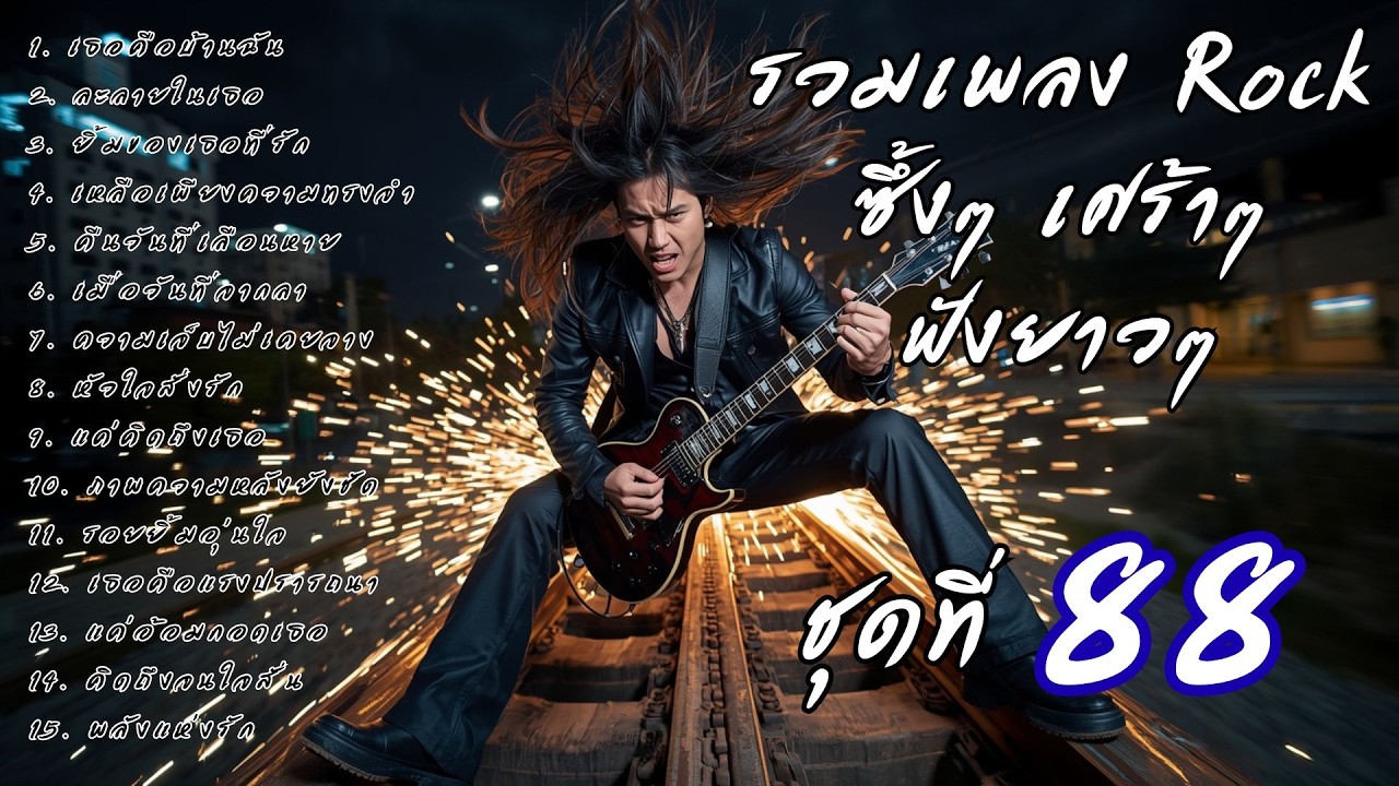 🎧 รวมเพลงร็อคซึ้งๆ เศร้าๆ ฟังยาวๆ  เจ็บๆ จนบาดใจ | เส้นทางร็อค Vol.88