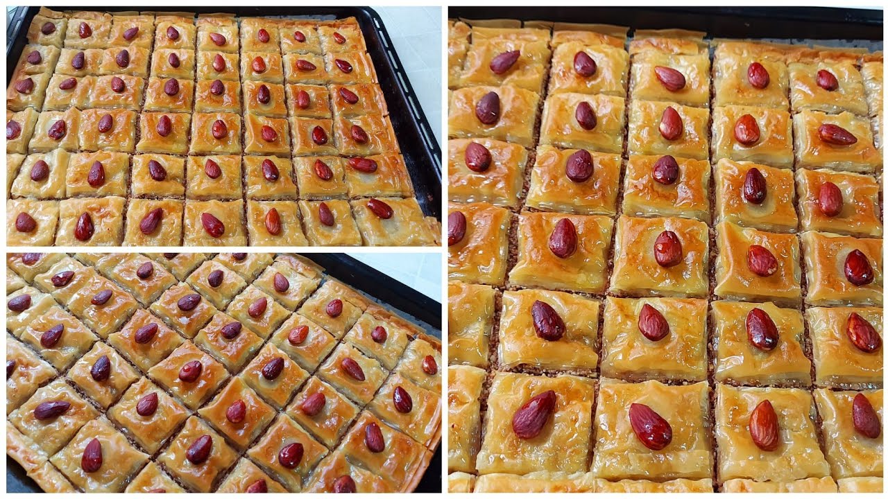بقلاوة(الكركاع واللوز )لذيذة 😋ورائعة 👌كتوجد بسرعة وكاتبقا مقرمشة مدة طويلة