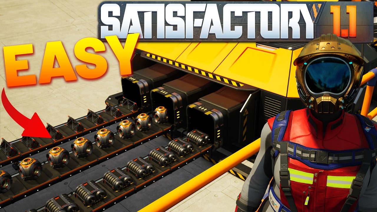 ЛУЧШАЯ система деталей космического лифта в Satisfactory 1.1 с гидом