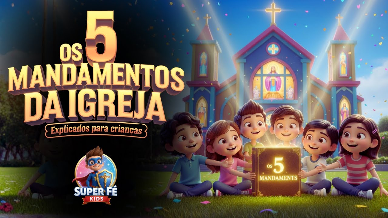 Os 5 Mandamentos da Igreja Explicados para Crianças | Catequese - Super Fé Kids