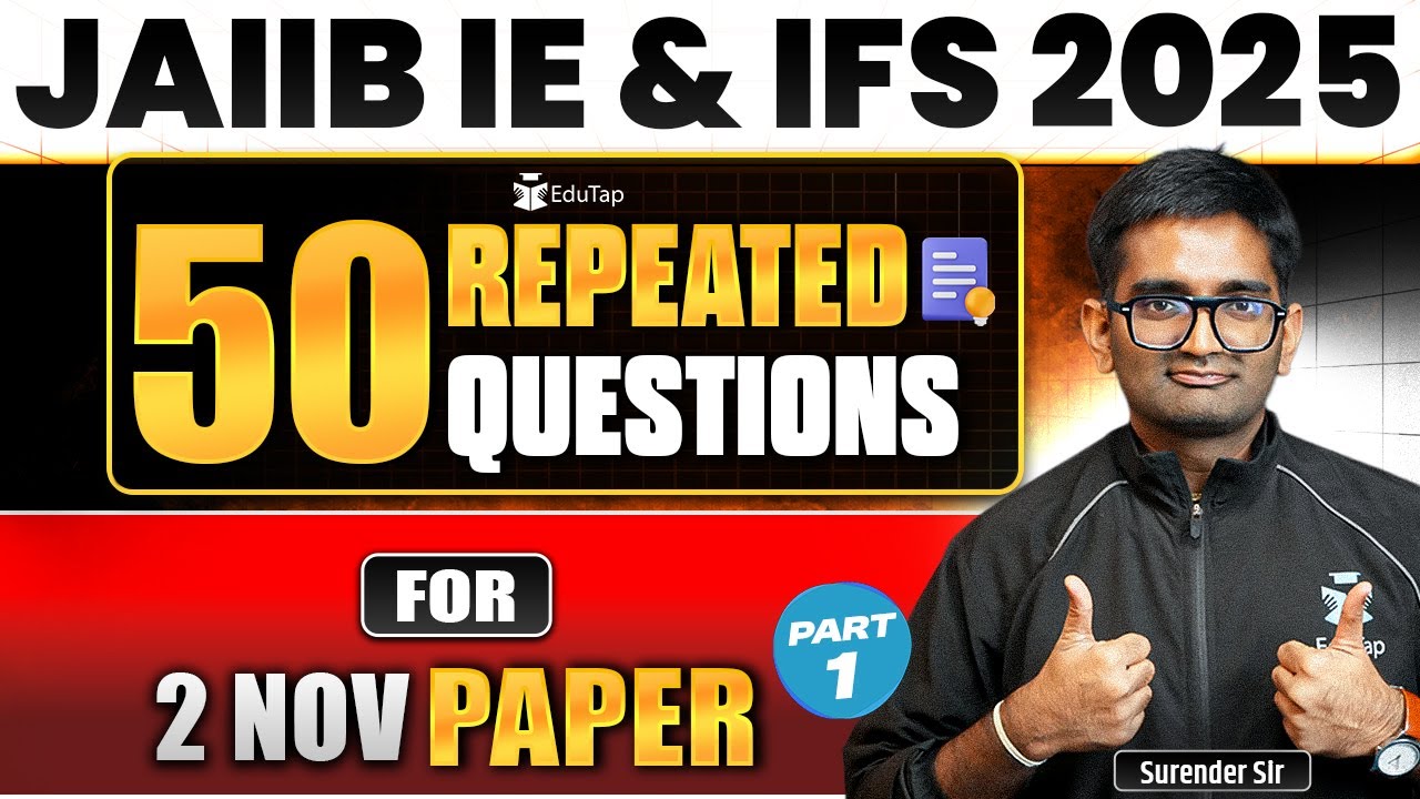 JAIIB IE and IFS Most Important Questions 2025 | JAIIB IE and IFS Important Topics & Modules MCQ,PYQ