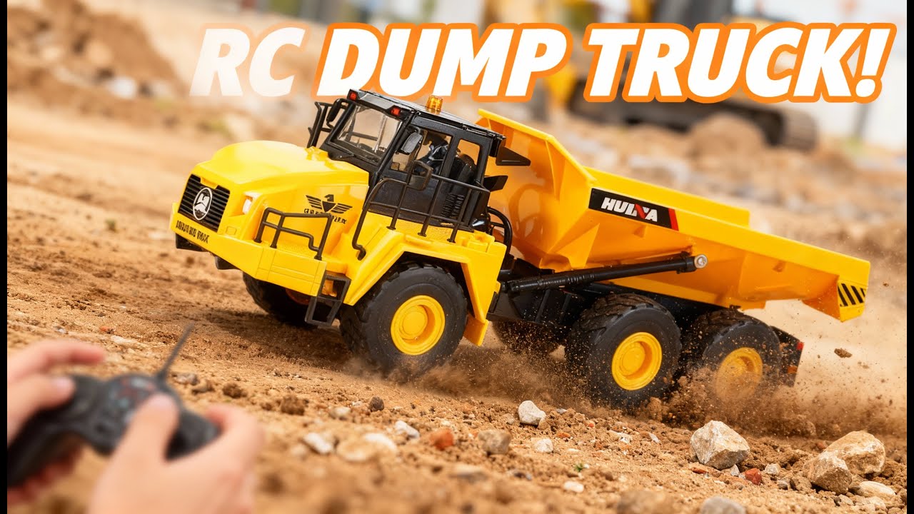 Unboxing and Test Drive of the Huina 1553 RC Dump Truck