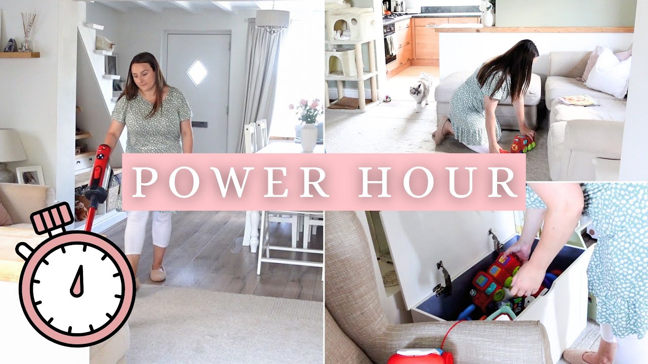 POWER HOUR ⏱ | satisfying nap time speed clean, homemaking & house reset