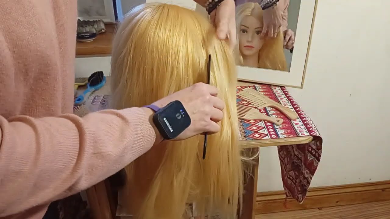 Hair Detangling, Combing, Brushing, Hair Play ~ Rough Detangling ASMR