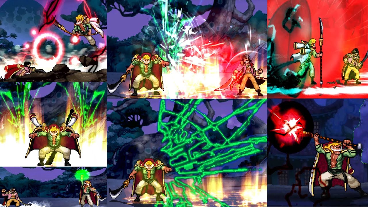 One Piece Mugen V14 - Prime Whitebeard VS Gol D. Roger - Gameplay