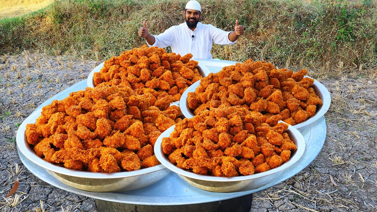 KFC Style Chicken Popcorn Recipe || Crispy Fried Chicken Popcorn For Kids || Nawabs kitchen