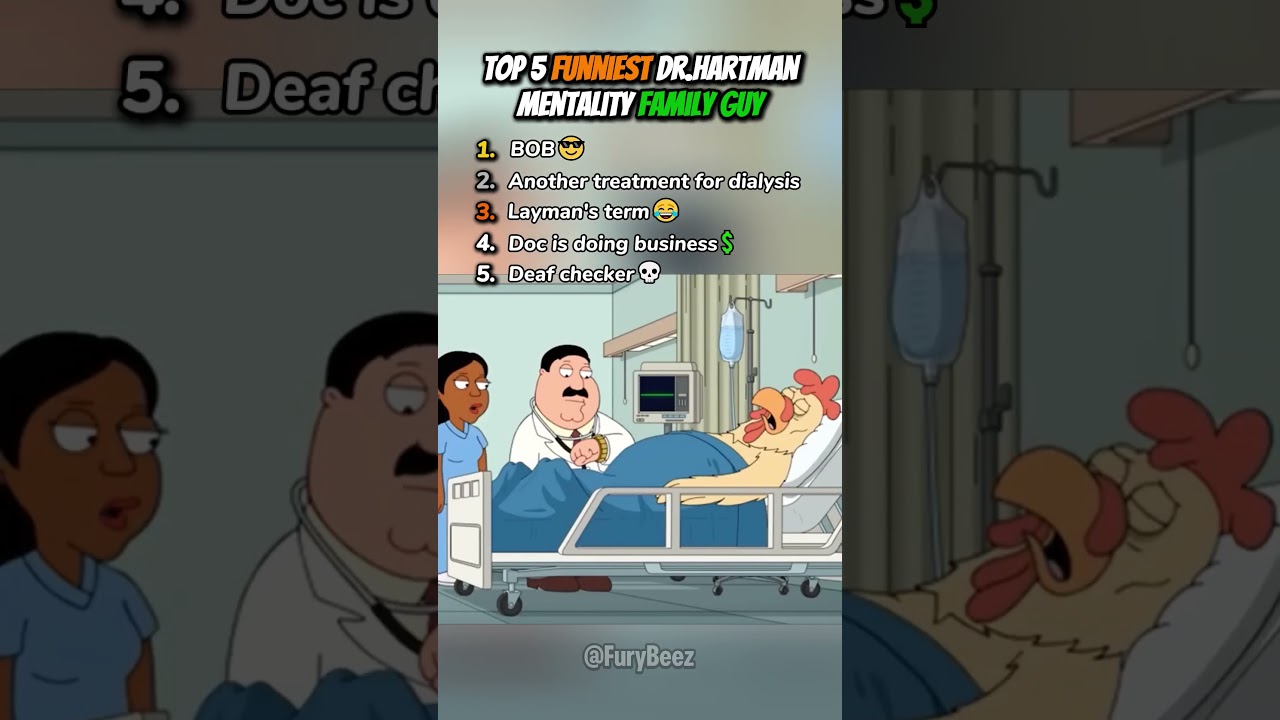 Funniest Dr. Hartman Mentality Family Guy (Ranked!) 🤣