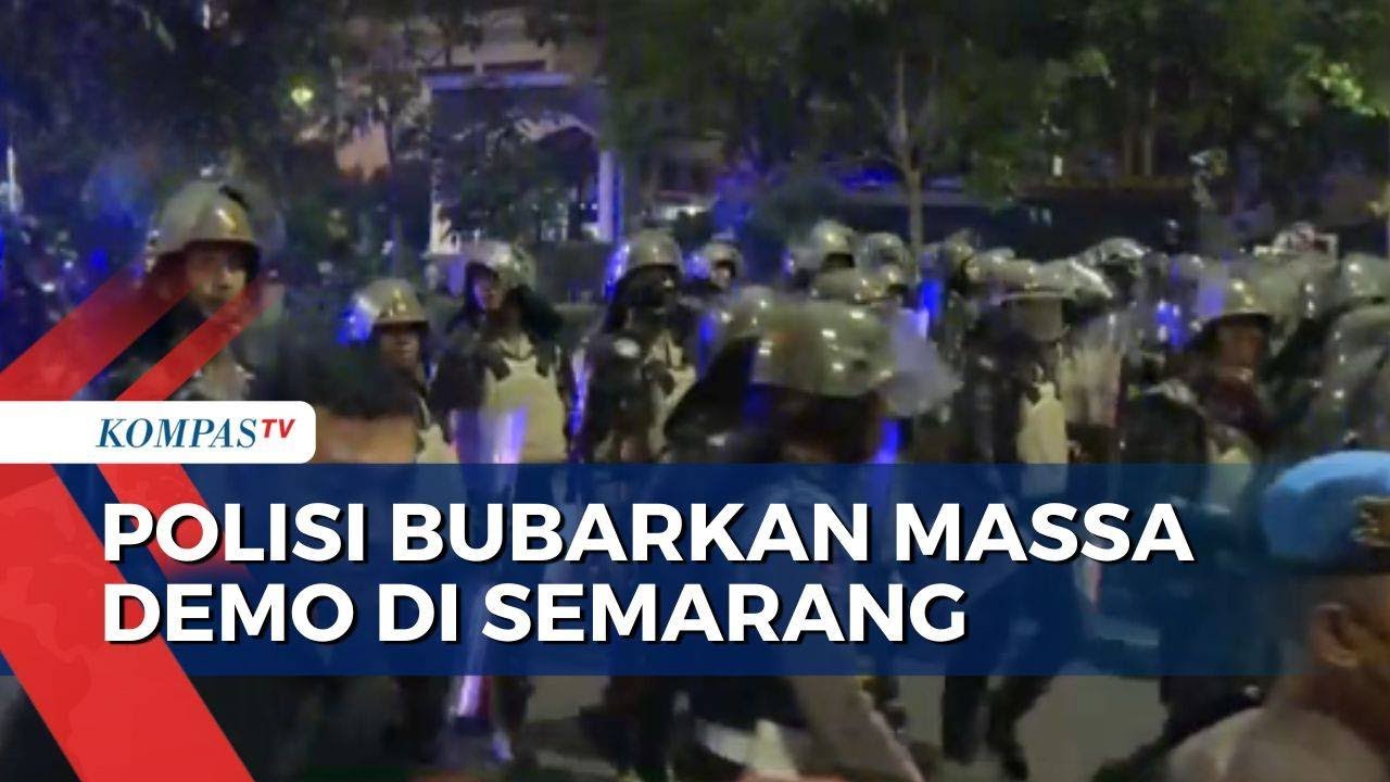 Ricuh! Polisi Pukul Mundur Massa Demo Buruh di Semarang, Begini Situasinya