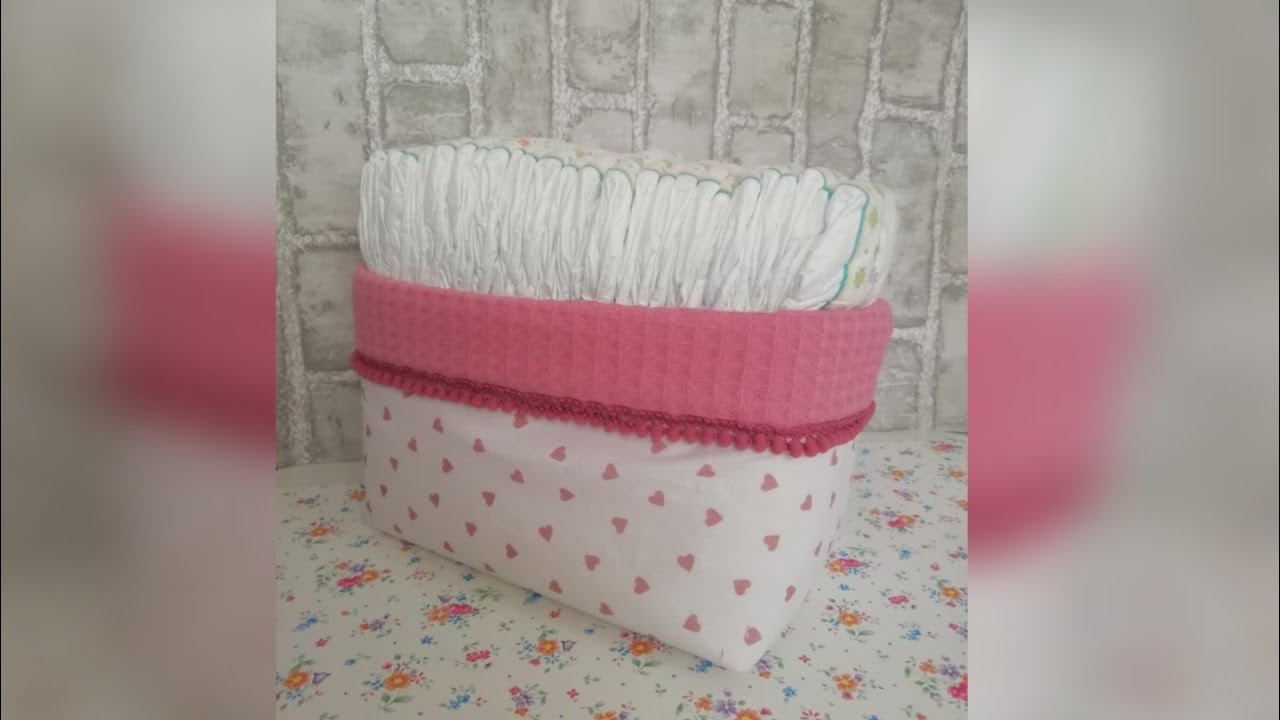 Cesta de tela para pañales #diy #showdecostura @showdecostura
