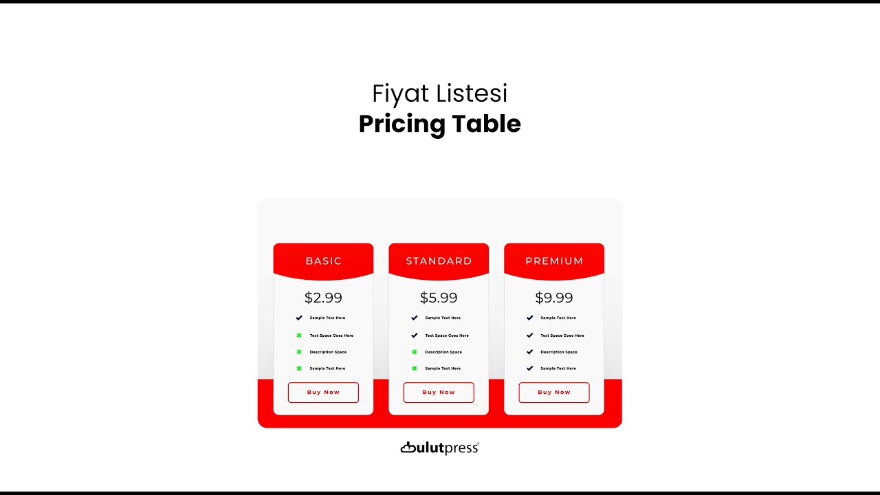 Fiyat Tablosu Pricing Table Modülü Nasıl Oluşturulur?