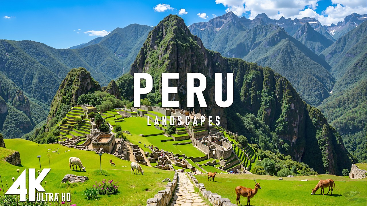 Peru 4K - Machu Picchu, Sacred Mountains & A Slow Piano Journey | Healing Music
