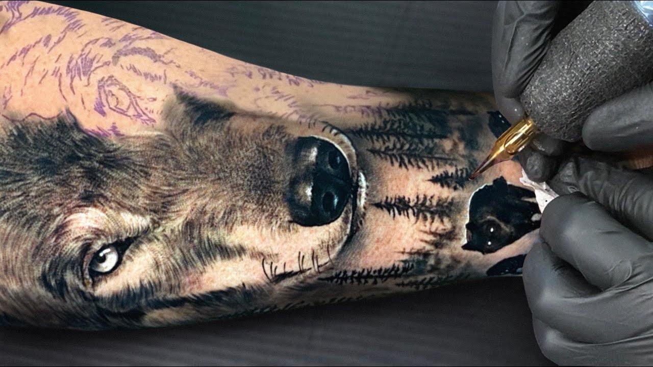 Wolf tattoo | 2x speed