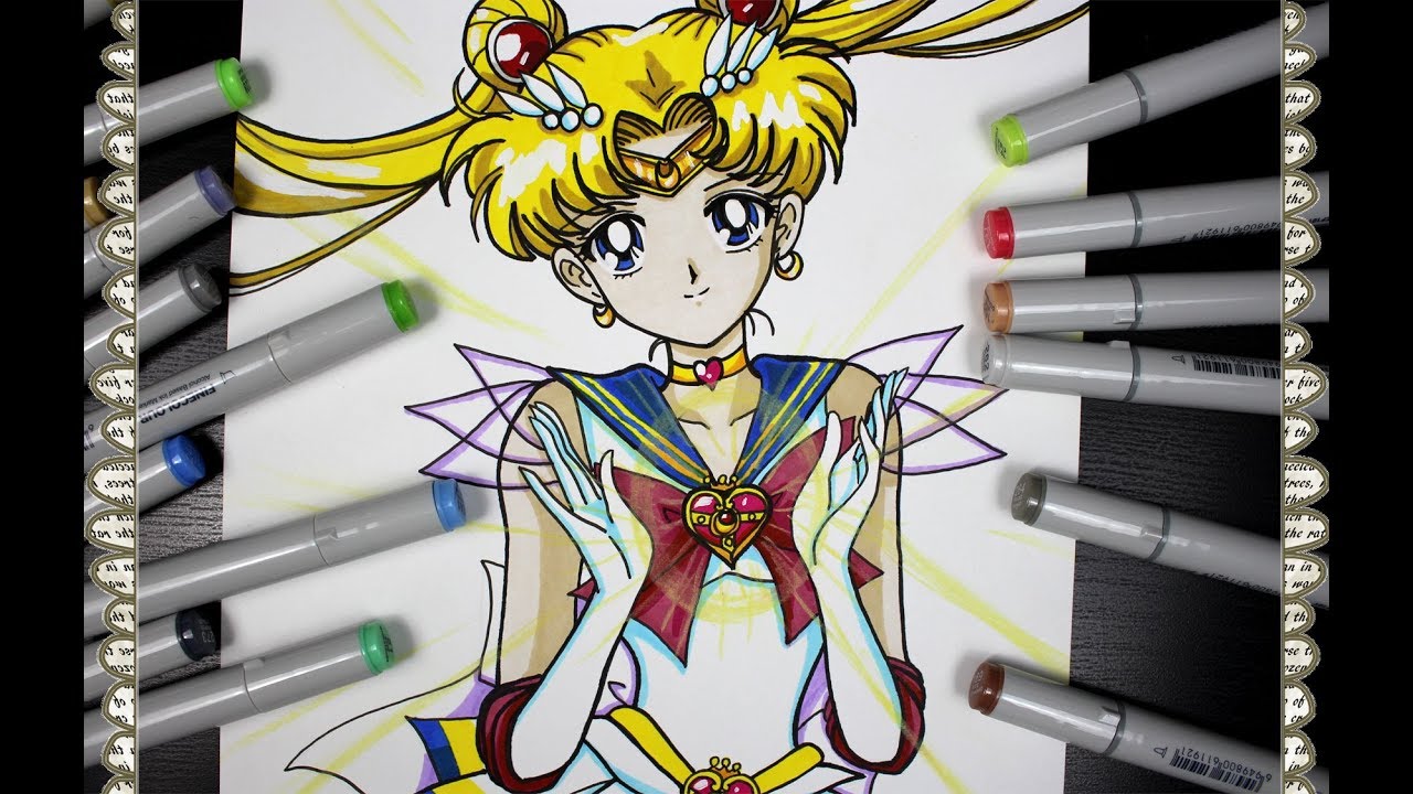 Cómo Dibujar Sailor Moon Corazón Púrpura How To Draw Usagi Tsukino Speed Drawing | CarlosNaranjoTV